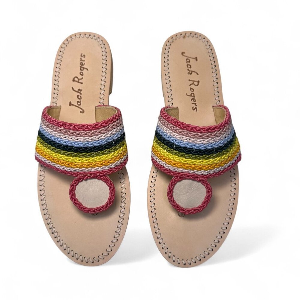 JACK ROGERS Jacks Multi-Color Fuschia Rope Sandal - 7.5 NEW IN BOX - Picture 4 of 12